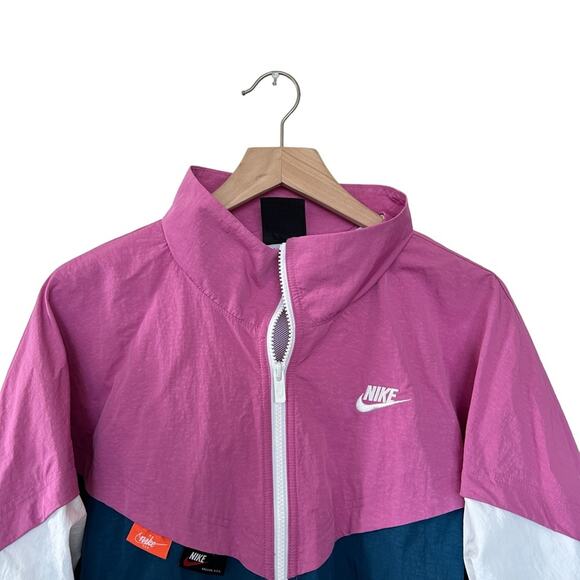 Nike Sportswear Icon Clash Track Jacket Windbreaker Pink Blue Women’s Size Large - Picture 6 of 16